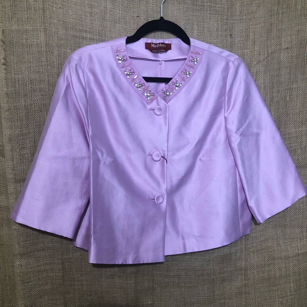 MaxMara SZ 12 Jacket Palmi Purple Lavender Blazer - Picture 1 of 8